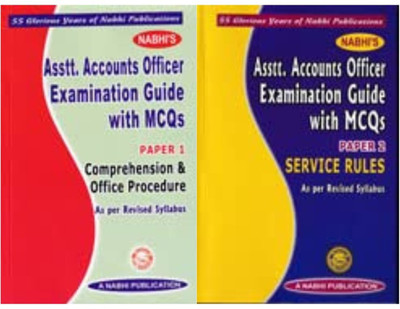 Combo 2 Asstt Accounts Officer Examination Guide With MCQs Paper 1 & 2 By Nabhi - 1st Edition 2023(Yes, Nabhi Publication)