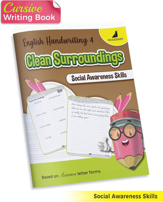 English Cursive Writing Books For 6 To 10 Year Kids | Handwriting Improvement - Clean Surroundings | Story Based Practice Activities For Children(Paperback, Woodsnipe Publishing House)
