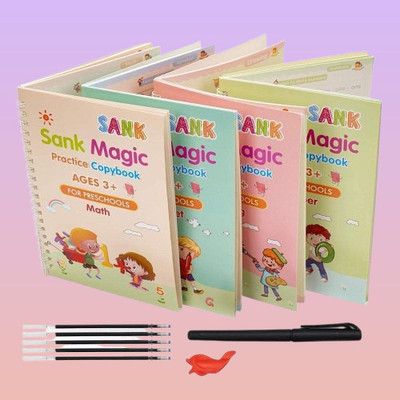 Sank Learning Learning Writing Handwriting Book Counting Learning Manual For Preschoolers With Pen(Spiral, india)