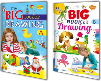 Sawan Present Set Of 2 Books | Super Jumbo Book Series | My Big Bok Drawing-A And My Big Book Drawing-B(Paperback, Manoj Publications Editorial Board)
