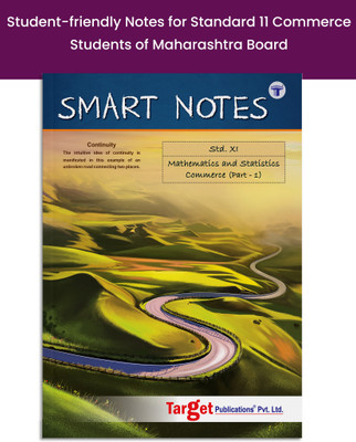 Std 11 Maths 1 Book | Smart Notes | FYJC Commerce Guide | Maharashtra State Board | Based On Std 11th New Syllabus(Paperback, Target Publications)