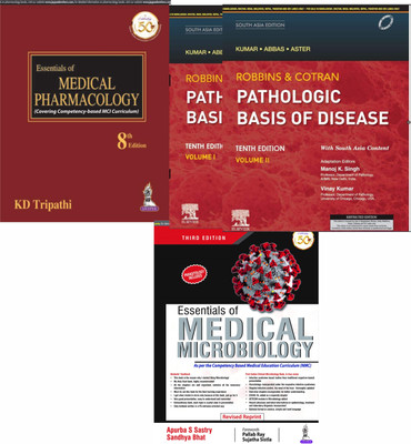 MBBS 2ND YEAR SET (Robbins And Cotran Pathologic Basis Of Disease: South Asia Edition {Robbins }+ Essentials Of Medical Pharmacology {KD Tripathi} +Essentials Of Medical Microbiology, 10th Edititon{Sastry Apurba})(Paperback, ALL AUTHORS) MBBS 2ND YEAR SET (Robbins And Cotran Pathologic Basis Of Disease: South Asia Edition {Robbins }+ Essentials Of Medical Pharmacology {KD Tripathi} +Essentials Of Medical Microbiology, 10th Edititon{Sastry Apurba})(Paperback, ALL AUTHORS)