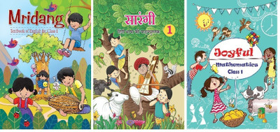 NCERT Textbook Of Class-I | Mridang | Sarangi Hindi Language | Joyful Mathematics | 3 Books Set | Latest Edition(Paperback, NCERT)
