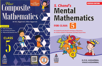 NEW COMPOSITE MATHEMATICS And Mental Maths CLASS 5 Combo Pack 2023(paperpack, R S Aggarwal)