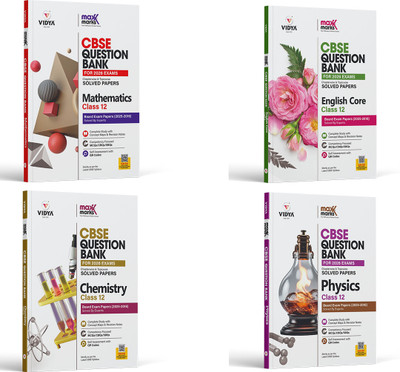 Maxx Marks Most Recommended CBSE Question Bank Class 12 Bundles: Physics Chemistry Maths English For Exam 2026(Paperback, VIDYA EDITORIAL BOARD)
