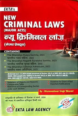 New Criminal Laws Major Acts Book, Edition 2025, Hindi And English(Hardcover, BHUVANESHWAR SINGH)