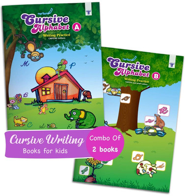 Nurture English Cursive Alphabet Practice Books For Kids | 5 To 8 Year Old | Practice Writing Capital And Small Letters For Children | Book A And B - Set Of 2 Books(Paperback, Content Team at Target Publications)