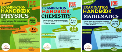 SPR 1st PUC Handbook - PHYSICS. CHEMISTRY. MATHEMATICS.|Set Of 3 Books|As Per KSEAB Department Guidelines|For 2024-25|(Paperback, M Indumathi, K V Malathi)