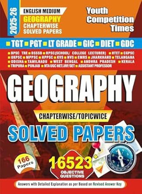 Geography Chapterwise Solved Papers 2025-26, English Medium, 16523+ Questions With Detailed Explanations For TGT PGT LT Grade GIC(Paperback, ANAND K MAHAJAN) Geography Chapterwise Solved Papers 2025-26, English Medium, 16523+ Questions With Detailed Explanations For TGT PGT LT Grade GIC(Paperback, ANAND K MAHAJAN)