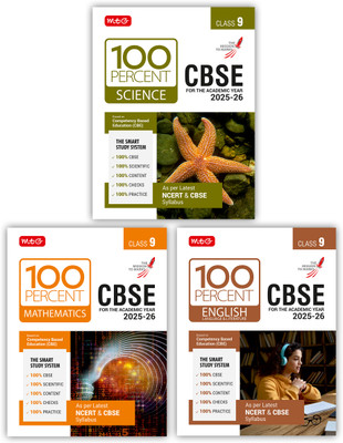MTG CBSE Class-9 100 Percent Science, Mathematics & English For 2025-26 Exam (Set Of 3) | Chapter-Wise Question Bank, Theory, PYQs, Diagrams Available All In One | As Per Latest NCERT & CBSE Syllabus Book(Paperback, MTG Editorial Board)