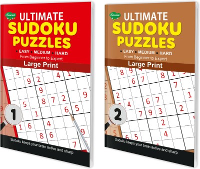 Sawan Present Set Of 2 Ultimate Sudoku Puzzles Easy To Expert | Easy, Medium, Hard 1 & 2 ( Large Print With Answers )(Paperback, Sawan)