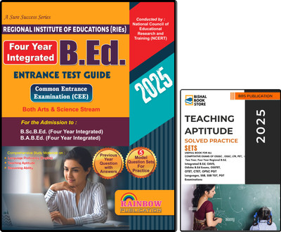 Regional 4 Year Integrated B.Ed RIE CEE B.Ed. Entrance Guide 2025 – For B.Sc.B.Ed. & B.A.B.Ed. (Arts & Science Stream) | With Teaching Aptitude Practice Sets BBS & Rainbow Publication(Paperback, Rainbow Group Of Writers, BBS Writers) Regional 4 Year Integrated B.Ed RIE CEE B.Ed. Entrance Guide 2025 – For B.Sc.B.Ed. & B.A.B.Ed. (Arts & Science Stream) | With Teaching Aptitude Practice Sets BBS & Rainbow Publication(Paperback, Rainbow Group Of Writers, BBS Writers)
