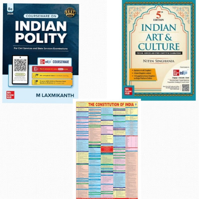 Indian Polity M Laxmikant And Indian Art And Culture And Political Map(Paperback, M lakshmikant, Nittin Singhania)