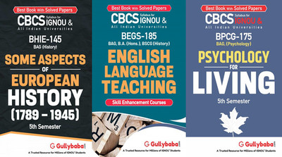 BHIE-145 Some Aspects Of European History: C.1789–1945 BEGS-185 English Language Teaching BPCG-175 Psychology For Living(Paperback, GPHExpert)