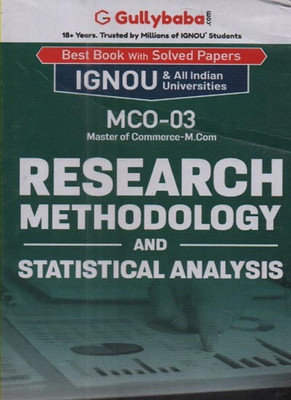 Gullybaba Ignou Mco-03 Research Methodology And Statistical Analysis For (Master Of Commerce-M.com)(Paperback, GULLYBABA.COM PANEL)