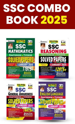 SSC 2025 Chapterwise Solved Papers Combo (English Medium) – Maths, Reasoning, General Awareness & English | TCS PYQs(Paperback, Kiran Institute of Career Excellence)