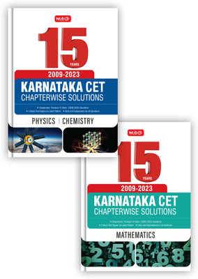 MTG 15 Years Karnataka CET Chapterwise Solutions Physics, Chemistry & Mathematics For 2024 Exam - KCET Previous Year Solved Papers | KCET Engineering Entrance Exam Books (Set Of 2 Books)(Paperback, MTG Editorial Board)