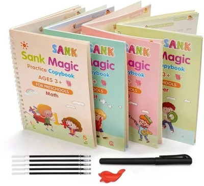 Sank Magic Practice Copybook, Magic Calligraphy Book Reusable(Spiral, China)