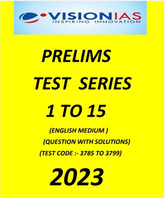 Vision Ias Prelims Test Series 1 To 15 - English Medium 2023 (Paperback, Vision Ias) 2023(Paperback, Vision ias)