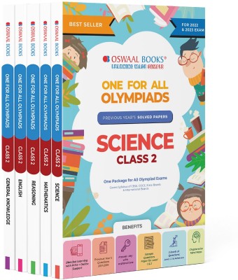 Oswaal One For All Olympiad Previous Years Solved Papers, Class 2 (Set Of 5 Books) Mathematics, English, Science, Reasoning & General Knowledge (For 2022-23 Exam)(Paperback, Oswaal Editorial Board)
