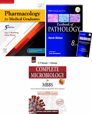 MBBS 2ND YEAR SET (Textbook Of Pathology With Pathology Quick Review And MCQs, 8TH {Harsh Mohan }+ Pharmacology For Medical Graduates, 5th Edition {Shanbagh} +Complete Microbiology For MBBS {Cp Baveja}(Paperback, ALL AUTHORS) MBBS 2ND YEAR SET (Textbook Of Pathology With Pathology Quick Review And MCQs, 8TH {Harsh Mohan }+ Pharmacology For Medical Graduates, 5th Edition {Shanbagh} +Complete Microbiology For MBBS {Cp Baveja}(Paperback, ALL AUTHORS)