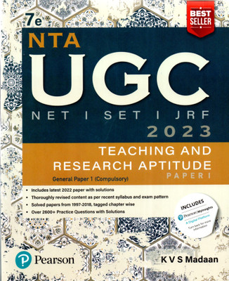 Pearson NET UGC NET | SET | JRF 2023 | Teaching And Research Aptitude Paper 1 Book(Paperback, KVS Madaan)