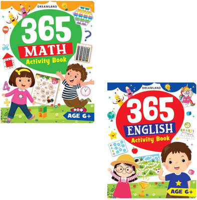 Dreamland Publications 2 Book Set 365 Maths Activity Book For Age 6+ With 365 English Activity Book For Age 6+(Paperback, Dreamland Publications) Dreamland Publications 2 Book Set 365 Maths Activity Book For Age 6+ With 365 English Activity Book For Age 6+(Paperback, Dreamland Publications)