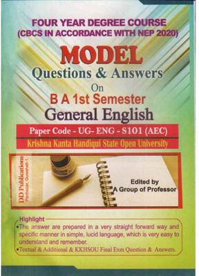 GENERAL ENGLISH: B.A. First Semester [1st Sem]: Model Questions And Answers On GENERAL ENGLISH Under Krishna Kanta Handique State Open University [KKHSOU]: CBCS In Accordance With NEP And Prepared By A Group Of Experienced Professors(Paperback, Assamese, Expert Team of Academicians)