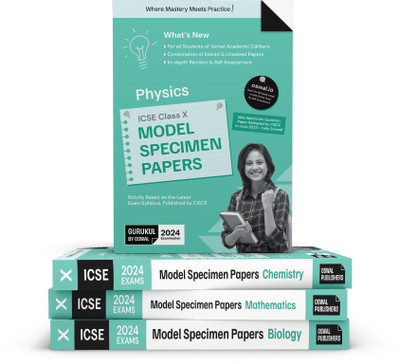 Gurukul PCMB Model Specimen Paper Bundles (Set Of 4) ICSE Class 10 Board Exam 2024 : Physics, Chemistry , Maths, Biology (Solved New SQP June 2023, Solved & Unsolved Papers, Latest Syllabus)(Product Bundle, Oswal Publishers)