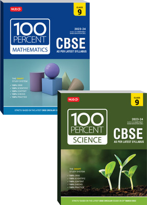 MTG 100 Percent Text-Book Class 9 Mathematics, Science (Set Of 2 Books) With CBSE Chapterwise Topicwise Question Bank & Solved Papers (Based On Latest Pattern For 2023-24 Exam)(Paperback, MTG Editorial Board)