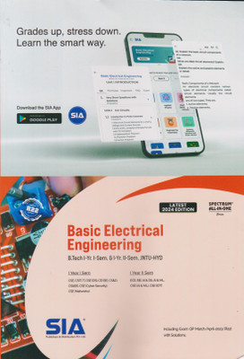 Basic Electrical Engineering B.Tech I-Yr I-Sem & I-Yr II-Sem (R22) Latest 2024 Edition JNTU-HYD(Paperback, SIA Team Of Experts)