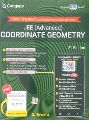 CENGAGE JEE [ ADVANCED ] COORDINATE GEOMETRY 3rd EDITION WITH DPP(Paperback, G. TEWANI)