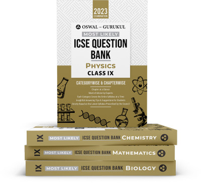 Oswal - Gurukul Most Likely ICSE Question Bank Class 9 Bundles (Set Of 4) : Physics, Chemistry, Maths & Biology For Exam 2023(Product Bundle, Oswal - Gurukul)
