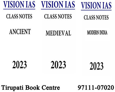 VISION IAS General Studies Ancient India,Medieval India & Modern India Latest Handwritten Class Notes Set Of 3 Books English Medium Civil Service Photocopy 2023(Paperback, VISION IAS) VISION IAS General Studies Ancient India,Medieval India & Modern India Latest Handwritten Class Notes Set Of 3 Books English Medium Civil Service Photocopy 2023(Paperback, VISION IAS)