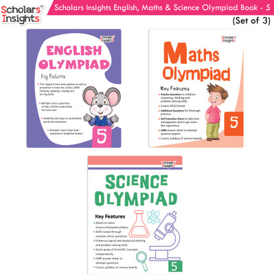 Scholars Insights Combo Set Of English, Maths And Science Olympiad Workbooks Grade 5| Set Of 3| Ages 10 - 12 Year(Paperback, Scholars Insights)
