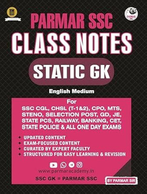 Parmar SSC Class Notes Static GK(Paperback, Parmar Sir)