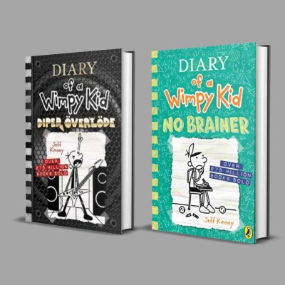 Diary Of A Wimpy Kid: Diper Överlöde (Book 17) + Diary Of A Wimpy Kid: No Brainer (Book 18)(Paperback, Kinney Jeff)