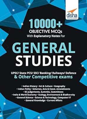 Disha 10000+ Objective MCQs With Explanatory Notes For General Studies UPSC/State PCS/SSC/Banking/Railways/Defence Disha Experts Disha Experts(Paperback, unknown) Disha 10000+ Objective MCQs With Explanatory Notes For General Studies UPSC/State PCS/SSC/Banking/Railways/Defence Disha Experts Disha Experts(Paperback, unknown)