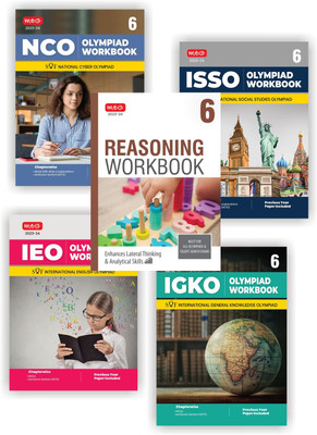 Class 6: MTG Olympiad Workbook And Reasoning Book Combo For IEO-NCO-IGKO-ISSO (Set Of 5 Books) - SOF Olympiad Preparation Books For 2023-2024(Paperback, MTG Editorial Board)