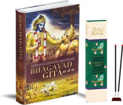 Bhagavad Gita As It Is (English) With Complimentary Radha Madhava Vrindavan Flower Incense Sticks (100g)(Hardcover, His Divine Grace A.C. Bhaktivedanta Swami Srila Prabhupada)