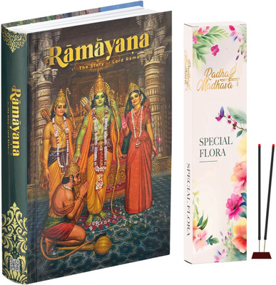 Valmiki Ramayana English Book (Hardcover),The Story Of Lord Shri Ram,Ramayan Katha Granth With Complimentary Special Flora Agarbatti Sticks,Spiritual Combo For Puja, Meditation & Gift(Hardcover, His Holiness Bhakti Vikasa Swami)