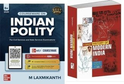 Indian Polity M Laxmikant And Morden India By Spectrum UPSC Civil Service Exam Preparation Book Latest Edition 2025(Paperback, M lakshmikant spectrum)