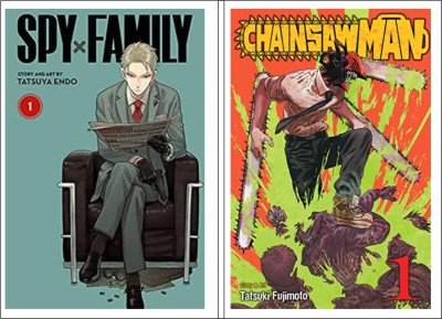 Bestselling Manga [Spy X Family Vol 1 + Chainsaw Man Vol 1] With Free Bookmarks(Paperback, Tatsuya Endo, Tatsuki fujimoto)