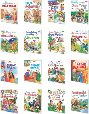 Children Story Books Complete Combo | Set Of 16 Story Books With Coloured Illustrations(Paperback, Sawan)