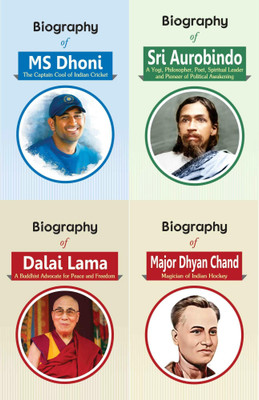 Biography Of MS Dhoni, Dalai Lama, Sri Aurobindo & Major Dhyan Chand (Set Of 4 Books)(Paperback, RPH Editorial Board)