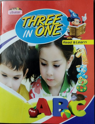 Three In One Read & Learn Book For Writing & Learning Practice (English, Hindi, Maths)(Paperback, Adarsh)