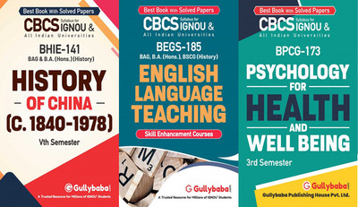 BHIE-141 History Of China(C.1840–1978) BEGS-185 English Language Teaching BPCG-173 Psychology For Health And Well Being(Paperback, GPHExpert)