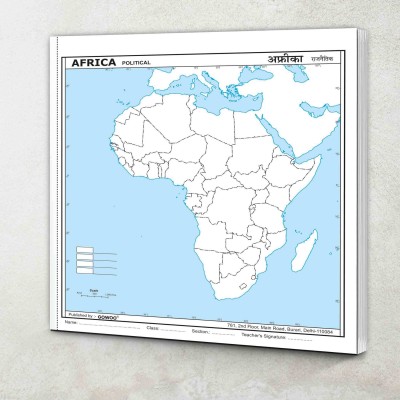 SMALL - 100 AFRICA POLITICAL OUTLINE MAP FOR SCHOOL|Africa Political Map For Students(Paperback, GOWOO)