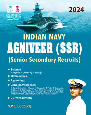 SURA`S Indian Navy Agniveer (SSR) Senior Secondary Recruits Exam Book In English Medium - Latest Updated Edition 2024(Paperback, V.V.K SUBBURAJ)