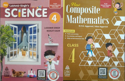 The Combo Pack Of New Lakhmir Singh Science For Class 4 And New Composite Mathematics For Class 4 (S.chans Publisher)(PAPERPACK, VIKAS AGGARWAL)